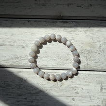 Load image into Gallery viewer, Mother of Pearl Stretch Bracelet – Iridescent Glow &amp; Timeless Elegance