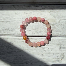 Load image into Gallery viewer, Madagascar Rose Quartz Stretch Bracelet – Soft Pink Harmony &amp; Gentle Heart Energy