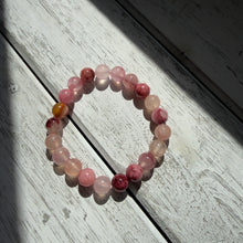 Load image into Gallery viewer, Madagascar Rose Quartz Stretch Bracelet – Soft Pink Harmony &amp; Gentle Heart Energy