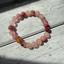 Load image into Gallery viewer, Madagascar Rose Quartz Stretch Bracelet – Soft Pink Harmony &amp; Gentle Heart Energy