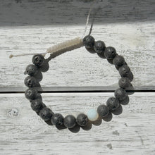Load image into Gallery viewer, Lava Bead Adjustable Bracelet on Waxed Cord