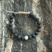 Load image into Gallery viewer, Lava Bead Adjustable Bracelet on Waxed Cord
