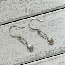 Load image into Gallery viewer, Silver Plated Disc Charm Paperclip Earrings