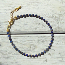 Load image into Gallery viewer, Delicate Faceted Lapis Lazuli Bracelet