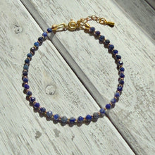 Load image into Gallery viewer, Delicate Faceted Lapis Lazuli Bracelet