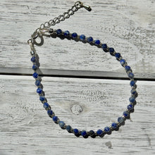 Load image into Gallery viewer, Delicate Faceted Lapis Lazuli Bracelet