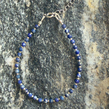 Load image into Gallery viewer, Delicate Faceted Lapis Lazuli Bracelet