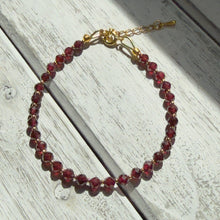 Load image into Gallery viewer, Delicate Faceted Garnet Bracelet