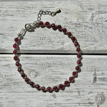 Load image into Gallery viewer, Delicate Faceted Garnet Bracelet
