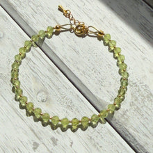 Load image into Gallery viewer, Delicate Faceted Peridot Bracelet