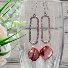 Load image into Gallery viewer, Pave Crystal Paperclip Earrings with Swarovski Crystal Drop (Copy)