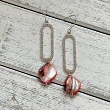 Load image into Gallery viewer, Pave Crystal Paperclip Earrings with Swarovski Crystal Drop (Copy)