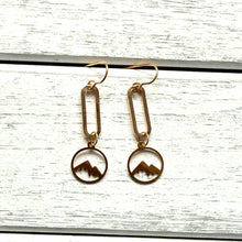 Load image into Gallery viewer, Mountain Paperclip Earrings