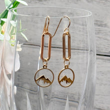Load image into Gallery viewer, Mountain Paperclip Earrings