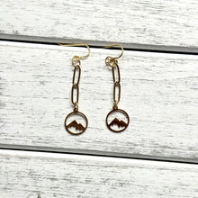 Load image into Gallery viewer, Mountain Paperclip Earrings