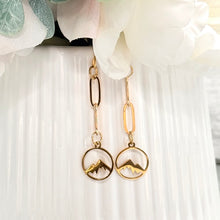Load image into Gallery viewer, Mountain Paperclip Earrings