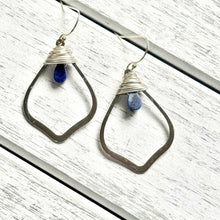 Load image into Gallery viewer, Lapis Lazuli Teardrop Earrings