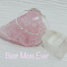 Load image into Gallery viewer, “best Mom Ever” Morse Code Bracelet - White And Silver - Bracelet