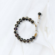 Load image into Gallery viewer, Kimbra - Black Translucent/gold Wire - Bracelet