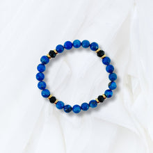 Load image into Gallery viewer, Speak Your Truth - Lapis Lazuli Onyx &amp; Gold Plated Hematite - Adjustable