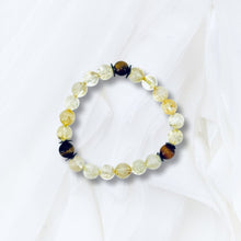 Load image into Gallery viewer, Wealth &amp; Prosperity - Citrine Tiger’s Eye &amp; Gun Metal Plated Hematite - Adjustable