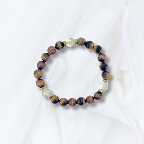 Wealth & Prosperity - Tiger’s Eye Citrine & Gold Plated Hematite - Adjustable