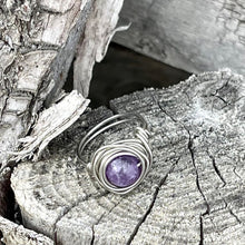 Load image into Gallery viewer, Amethyst Wire Wrapped Ring - Wire Wrapped Ring