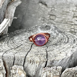 Amethyst Wire Wrapped Ring - Wire Wrapped Ring