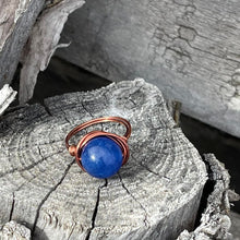 Load image into Gallery viewer, Blue Jade Wire Wrapped Ring - Wire Wrapped Ring