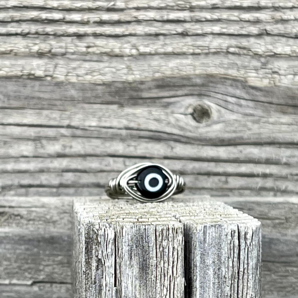Evil Eye Wire Wrapped Ring - Wire Wrapped Ring