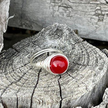 Load image into Gallery viewer, Red Quartz Wire Wrapped Ring - Wire Wrapped Ring